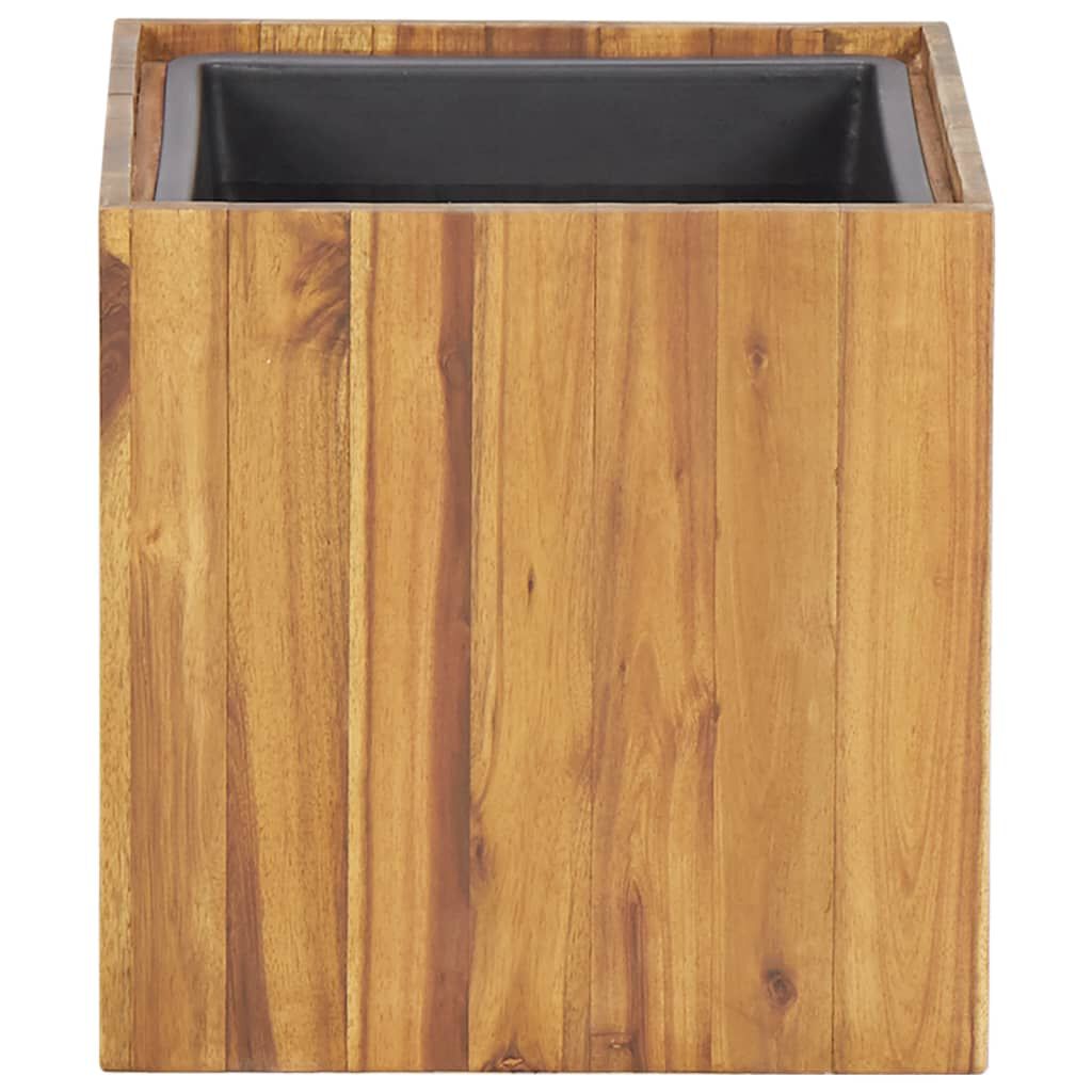 vidaXL حوض حديقة مرتفع 33.5×33.5×33.5 سم خشب أكاسيا صلب