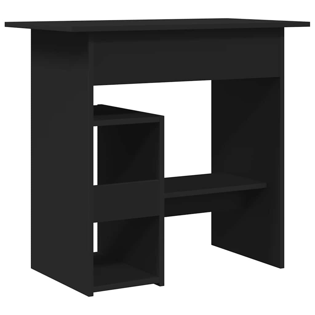 vidaXL مكتب لون أسود 80×45×74 سم خشب صناعي