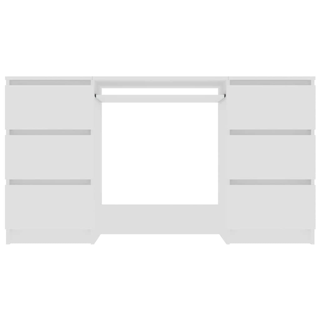 vidaXL مكتب كتابة لون أبيض 140×50×77 سم خشب صناعي