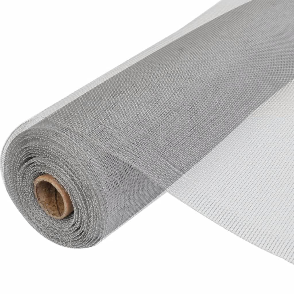 vidaXL حاجز ألومنيوم شبكي 1000x100 سم فضي