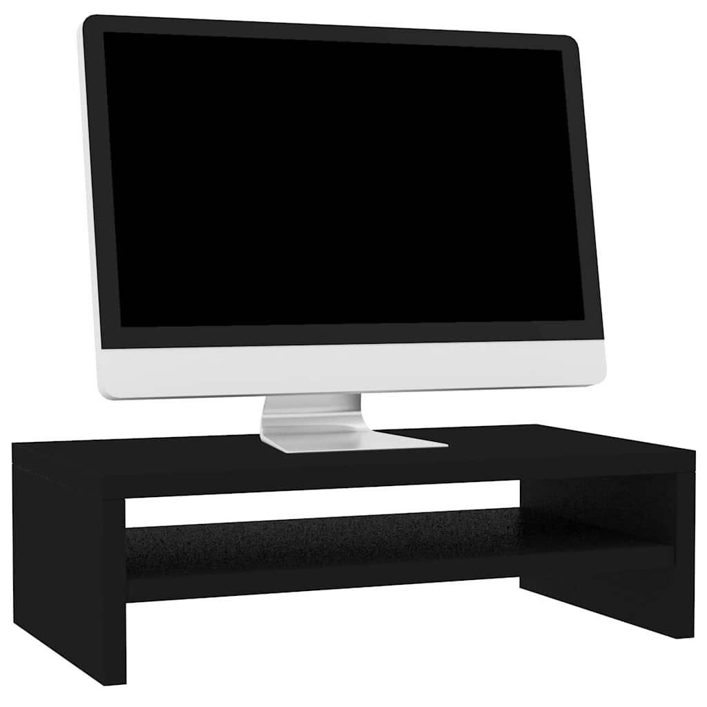 vidaXL حامل شاشة لون أسود 42×24×13 سم خشب صناعي