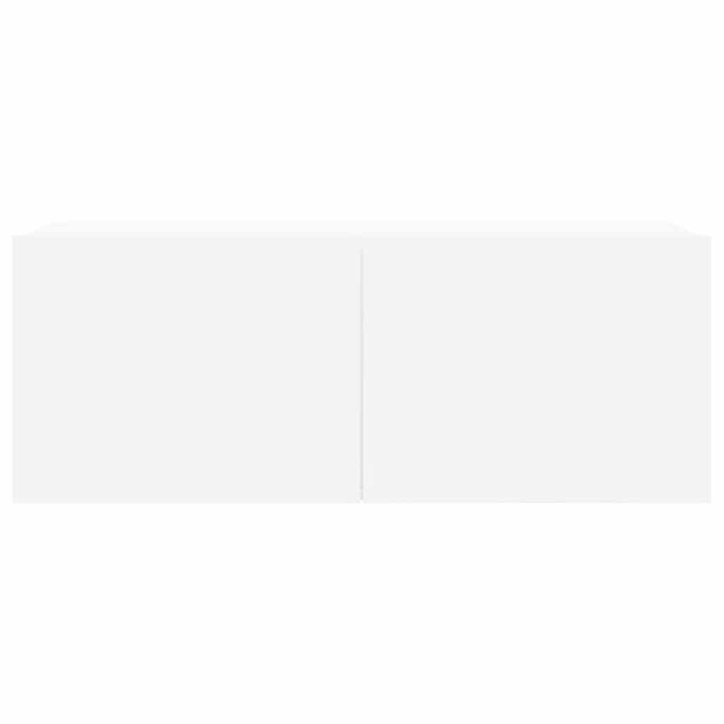 vidaXL طقم خزانة تلفزيون 6 ق خشب صناعي أبيض (801472x2+803345x2)