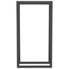 vidaXL حامل حطب لون أسود مطفي 94x28x50 سم فولاذ