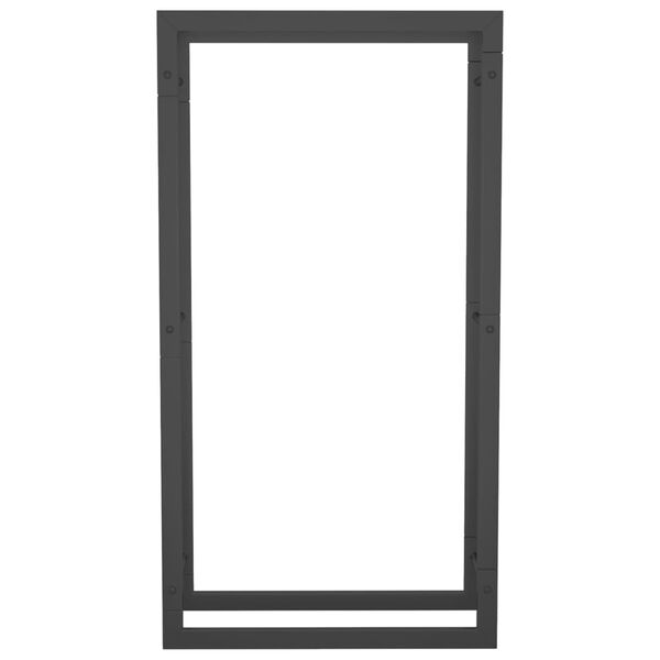 vidaXL حامل حطب لون أسود مطفي 94x28x50 سم فولاذ