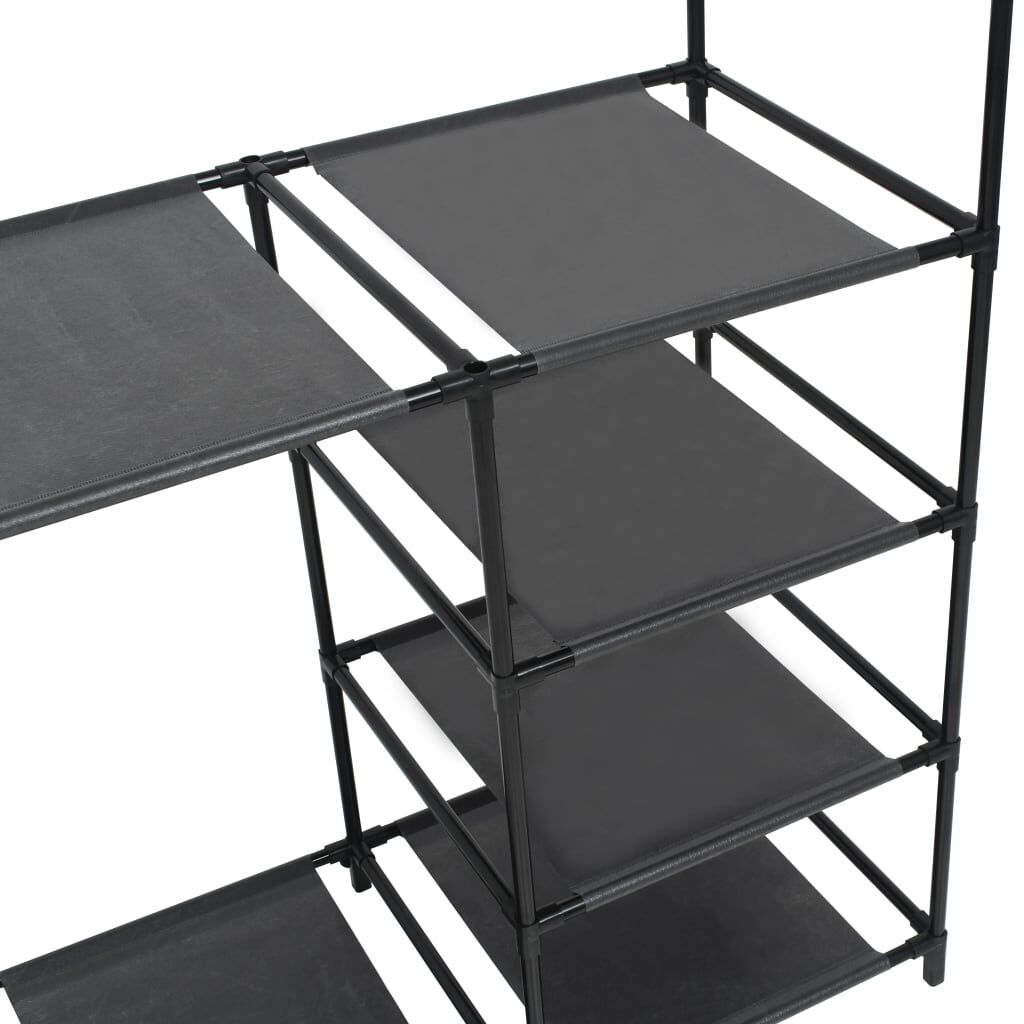 حامل ملابس فولاذ وقماش غير منسوج 158x44x87 سم أسود vidaXL