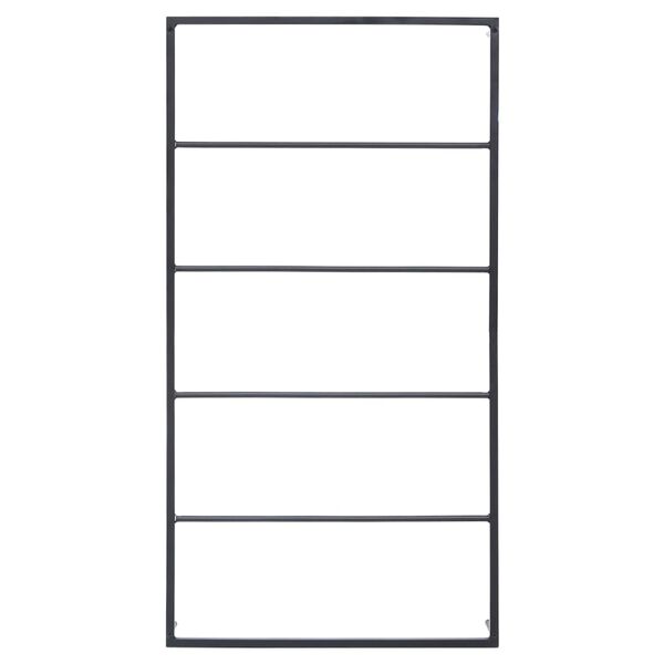 vidaXL حامل مناشف أسود 60&times;10&times;116 سم فولاذ