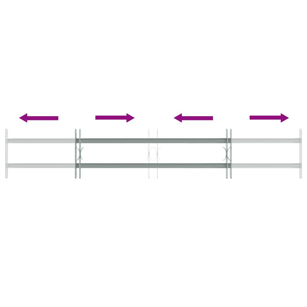 141381 شبكة أمان قابلة للتعديل للنوافذ مع 2 قضيب مستعرض 100-1500 ملم
