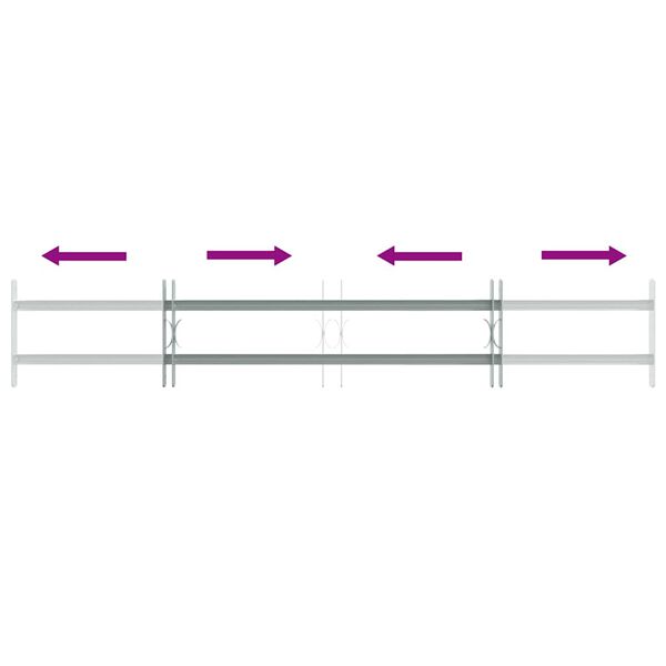 141381 شبكة أمان قابلة للتعديل للنوافذ مع 2 قضيب مستعرض 100-1500 ملم