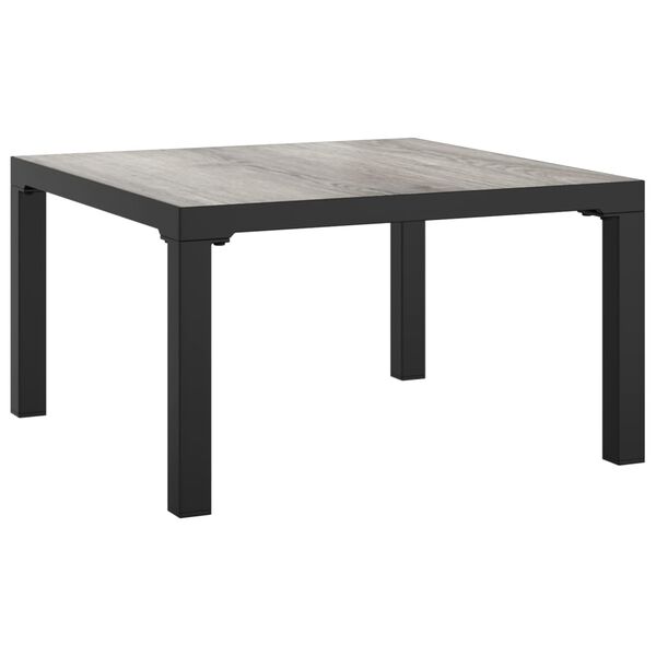 vidaXL طاولة قهوة حديقة رمادي 55×55×31 سم DPC وفولاذ