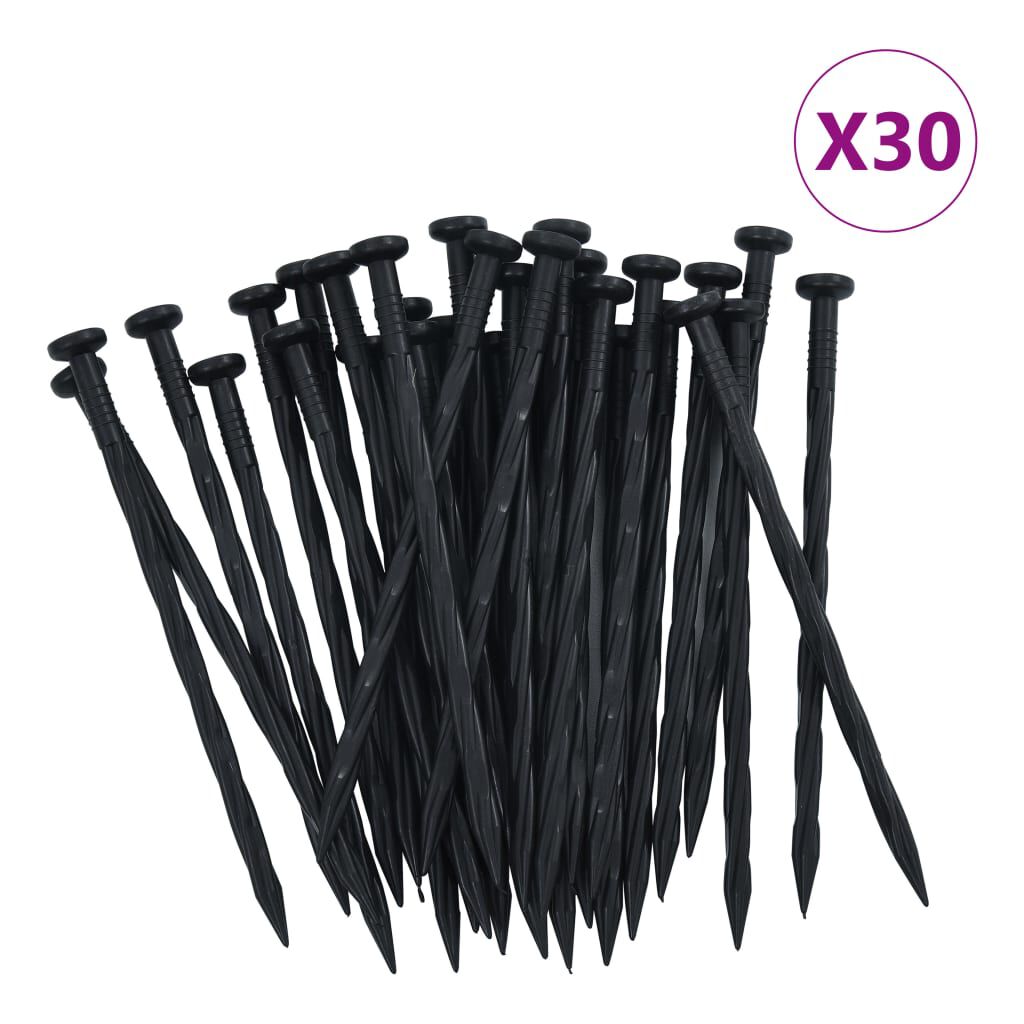 vidaXL حافة عشب مرنة مع 30 وتد 10م 5 سم