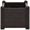 vidaXL حوض حديقة مرتفع PP أنثراسايت 100×43×35 سم