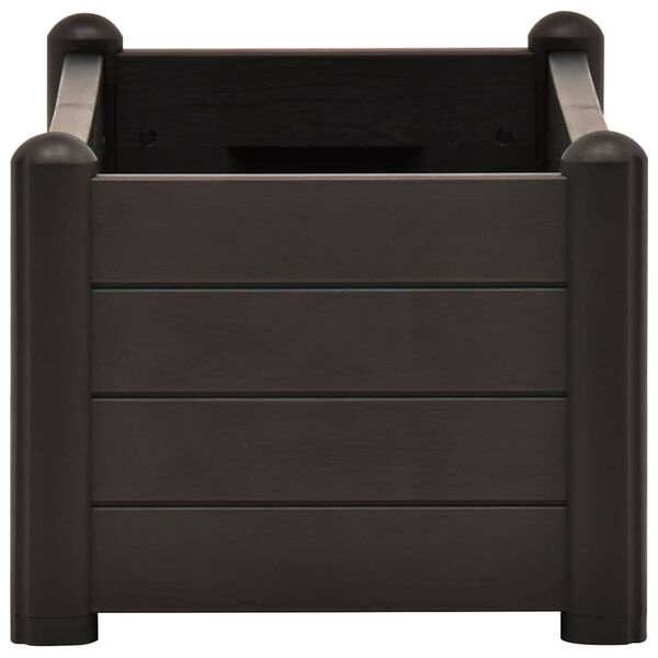 vidaXL حوض حديقة مرتفع PP أنثراسايت 100×43×35 سم