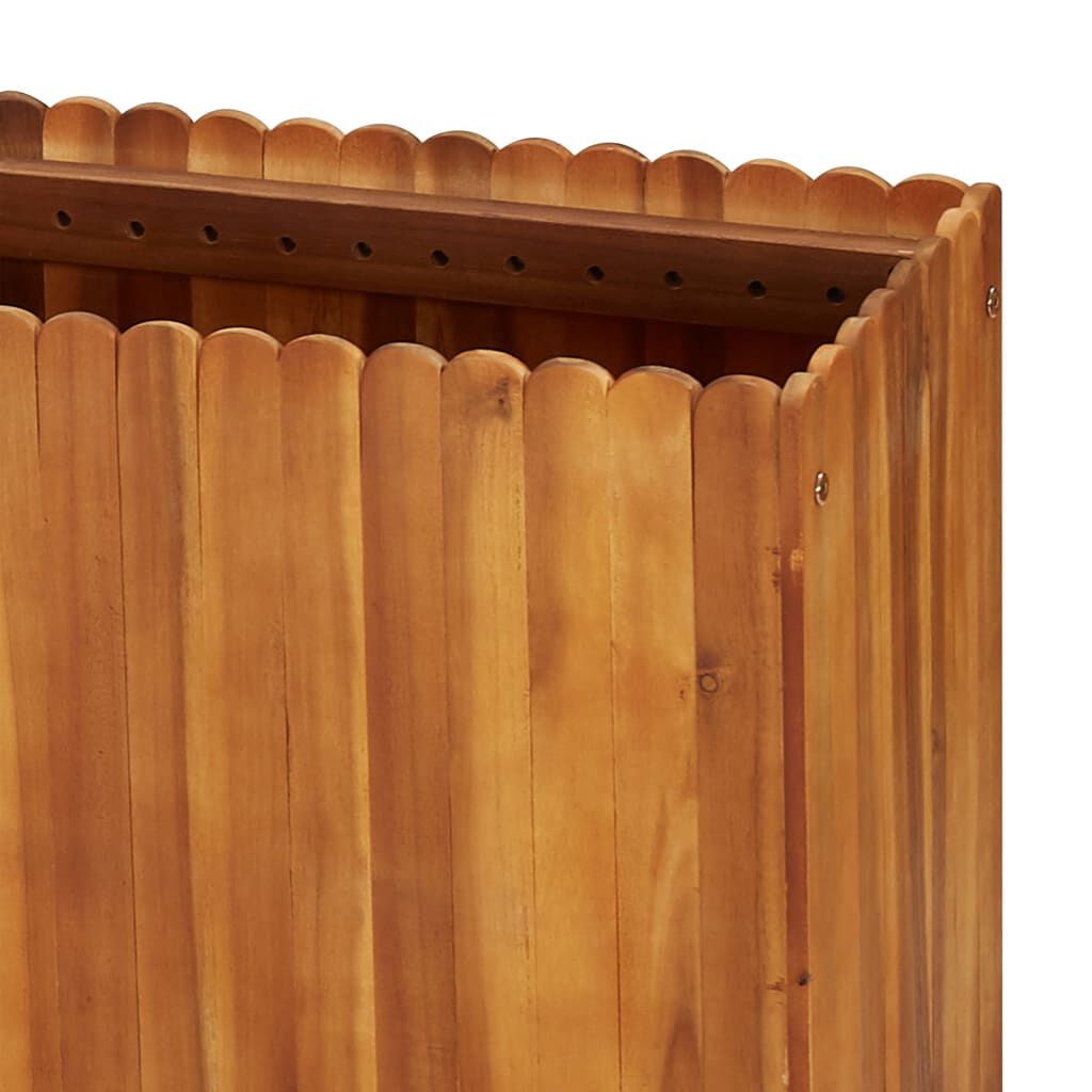 vidaXL حوض حديقة مرتفع 200×30×50 سم خشب سنط صلب