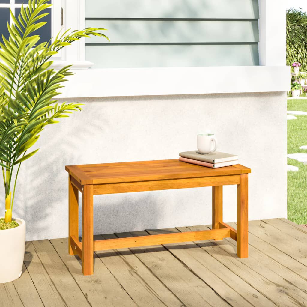 vidaXL مقعد طويل للحديقة 45x35x80 سم خشب أكاسيا صلب