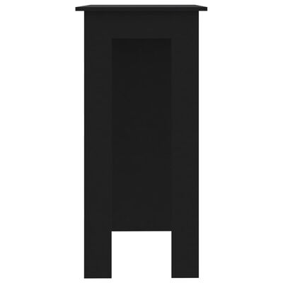 vidaXL طاولة بار ورف 103,5x50x102 سم خشب صناعي أسود