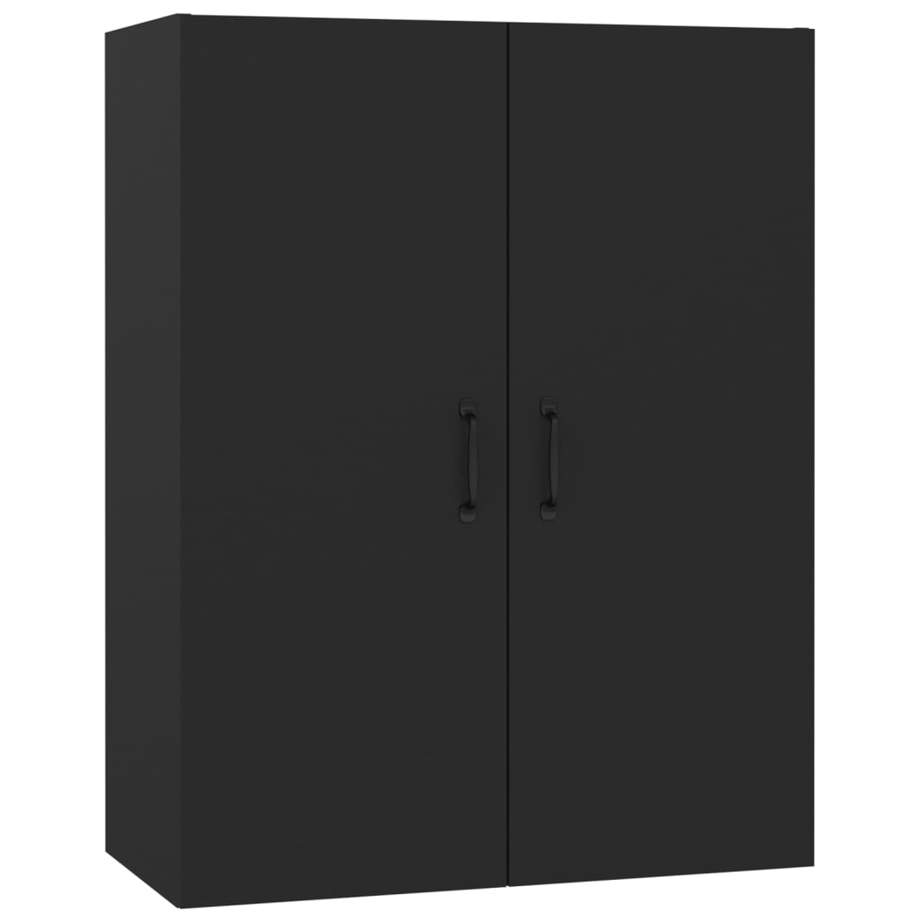 vidaXL خزانة معلقة لون أسود 69,5×34×90 سم خشب صناعي