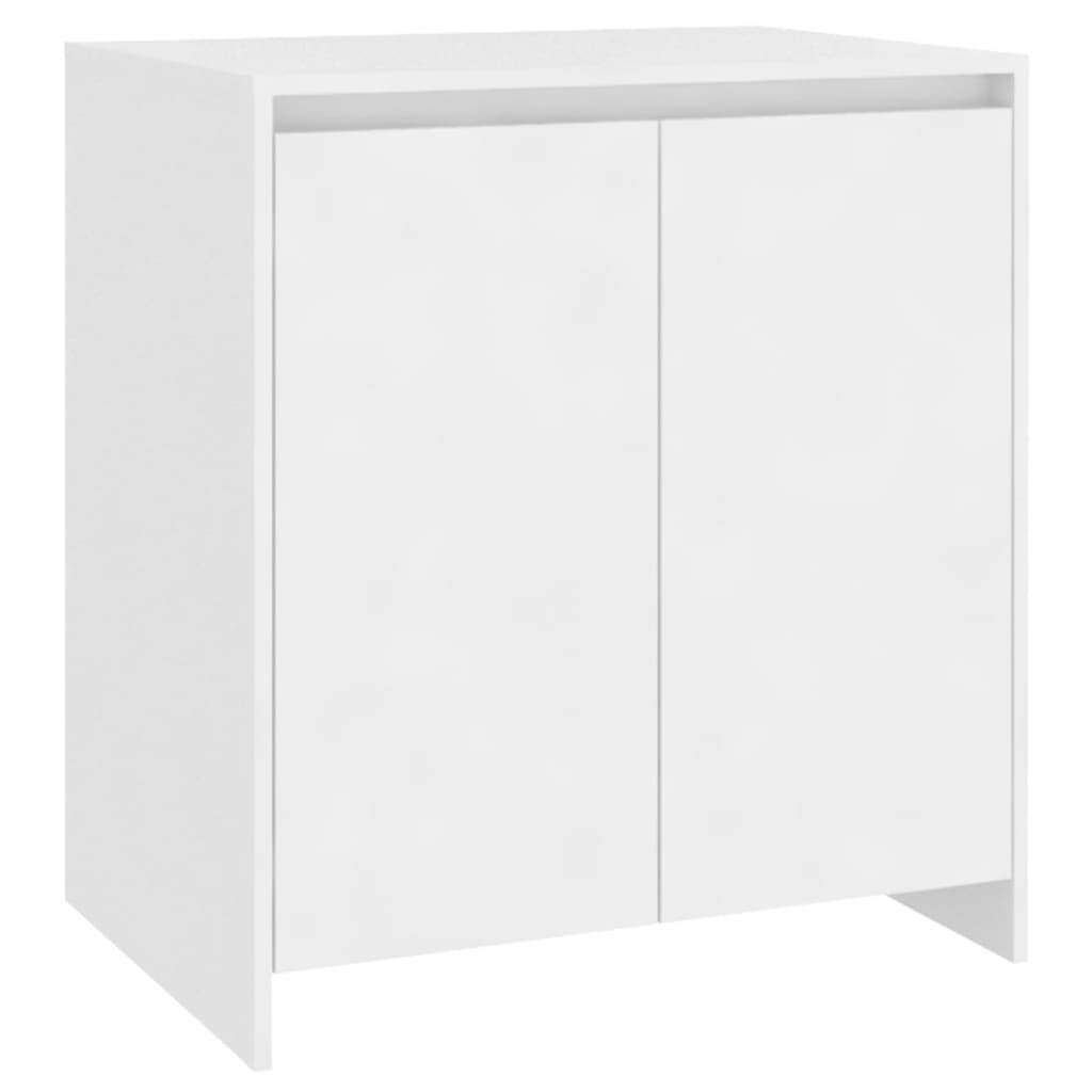 vidaXL خزانة جانبية 2ق لون أبيض خشب صناعي