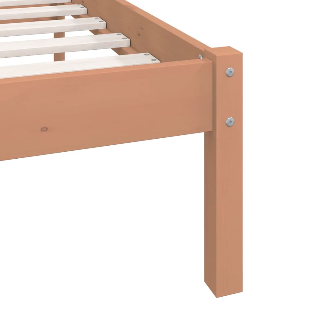 vidaXL إطار سرير خشب صنوبر صلب يني عسلي 140×200 سم