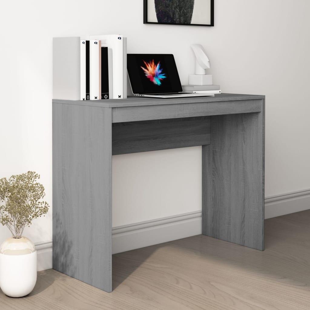vidaXL مكتب سونوما رمادي 90×40×72 سم خشب صناعي