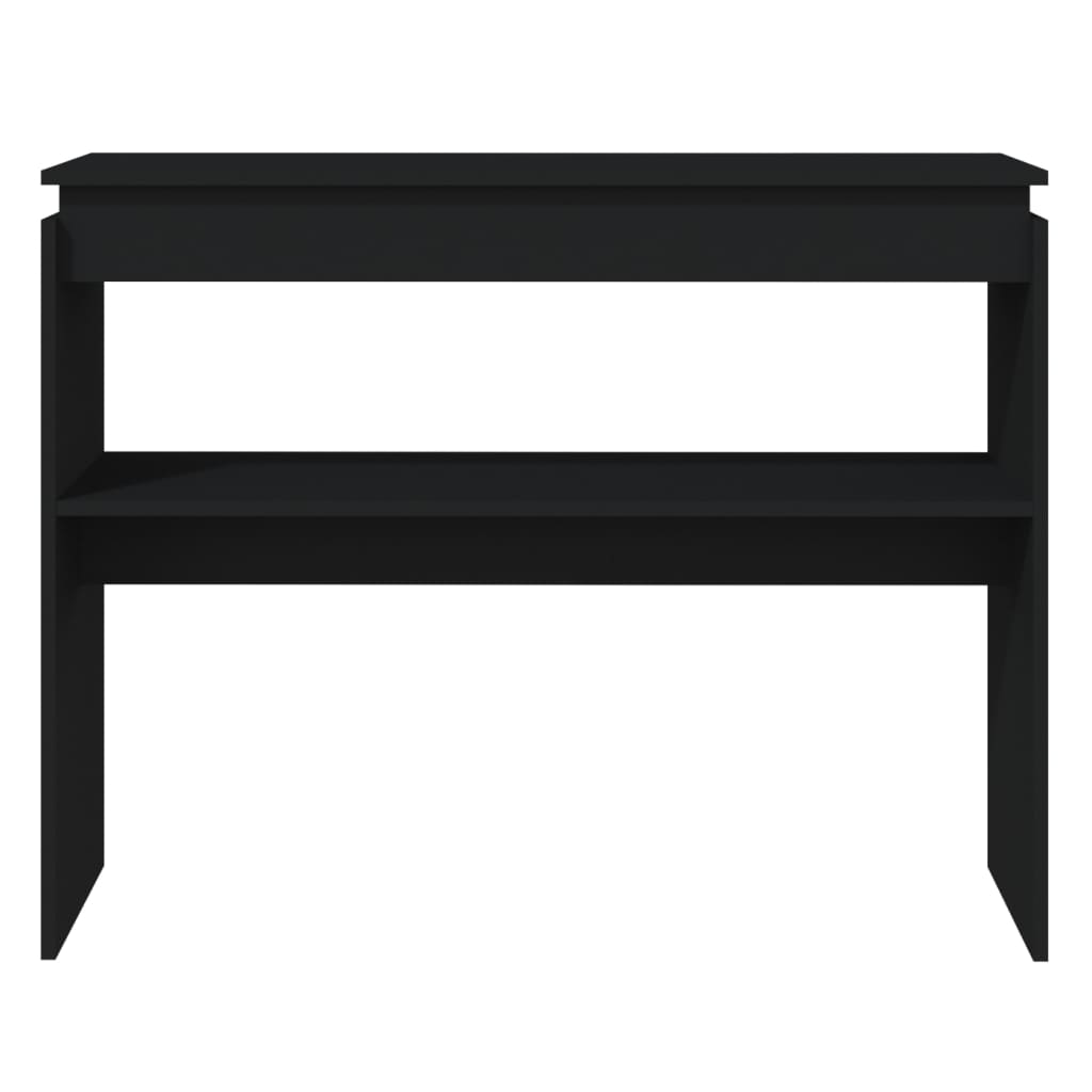 vidaXL طاولة كونسول أسود 102×30×80 سم خشب صناعي