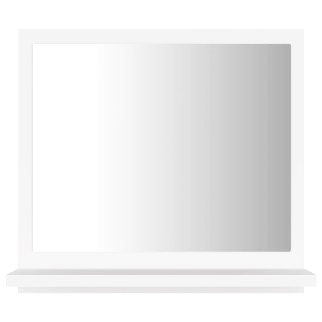 vidaXL مرآة حمام أبيض 40×10.5×37 سم خشب حبيبي