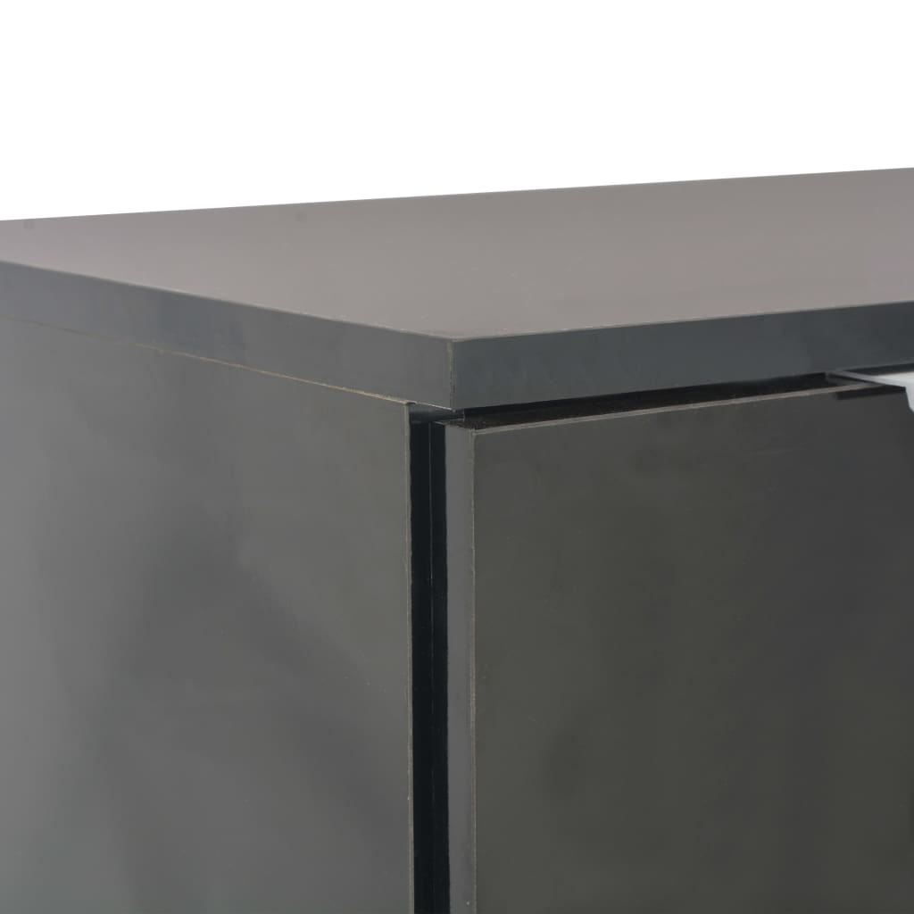 خزانة جانبية vidaXL لون أسود لامع جداً 107×35×80.5 سم