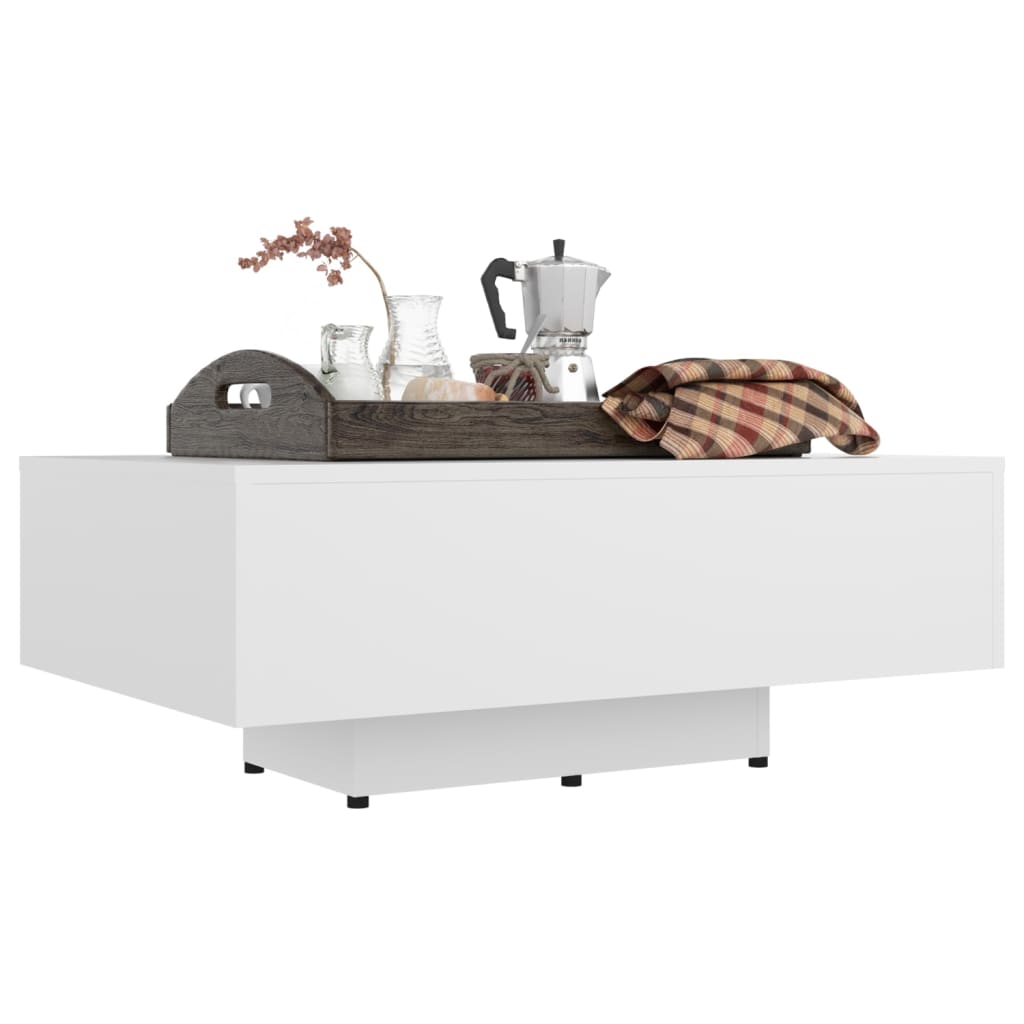 vidaXL طاولة قهوة لون أبيض 85×55×31 سم خشب صناعي