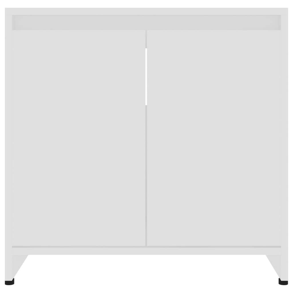 vidaXL خزانة حمام أبيض 60×33×61 سم خشب حبيبي