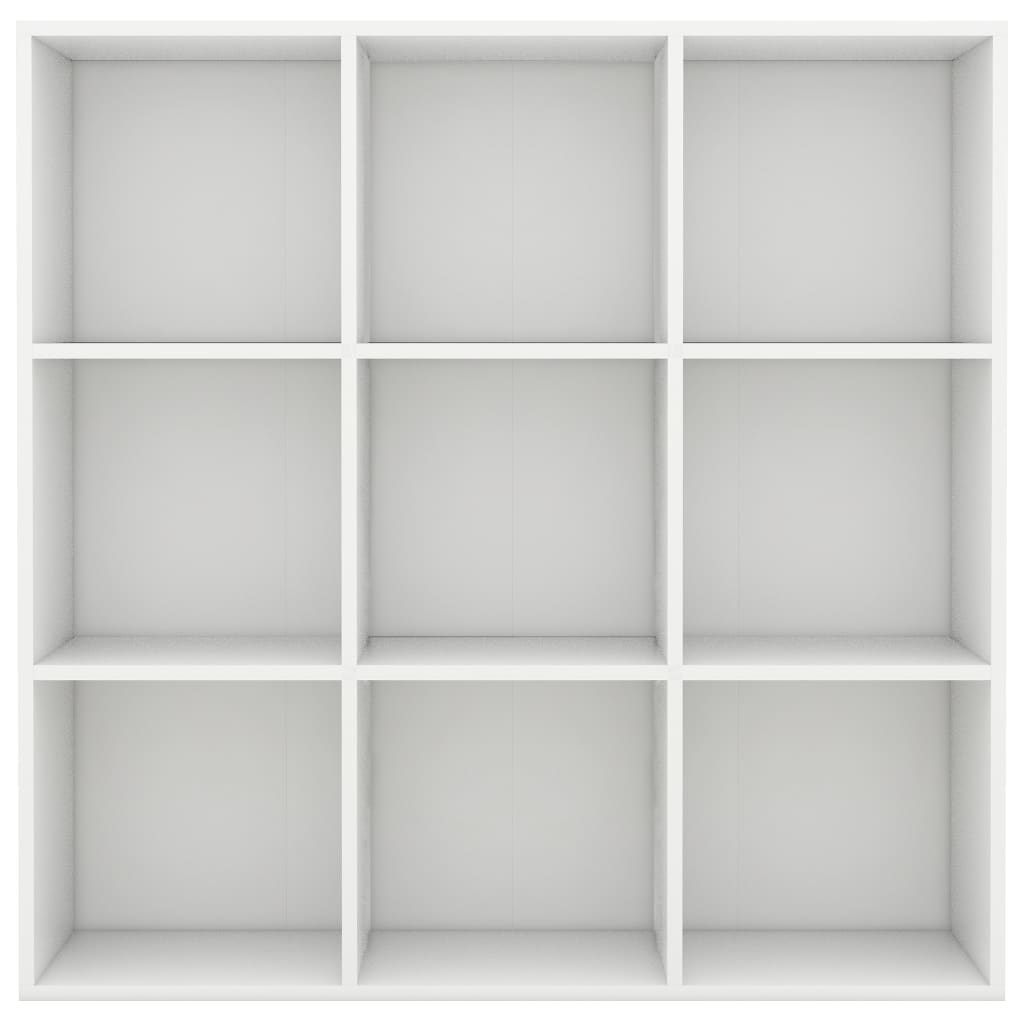 vidaXL خزانة كتب أبيض 98×30×98 سم خشب مضغوط