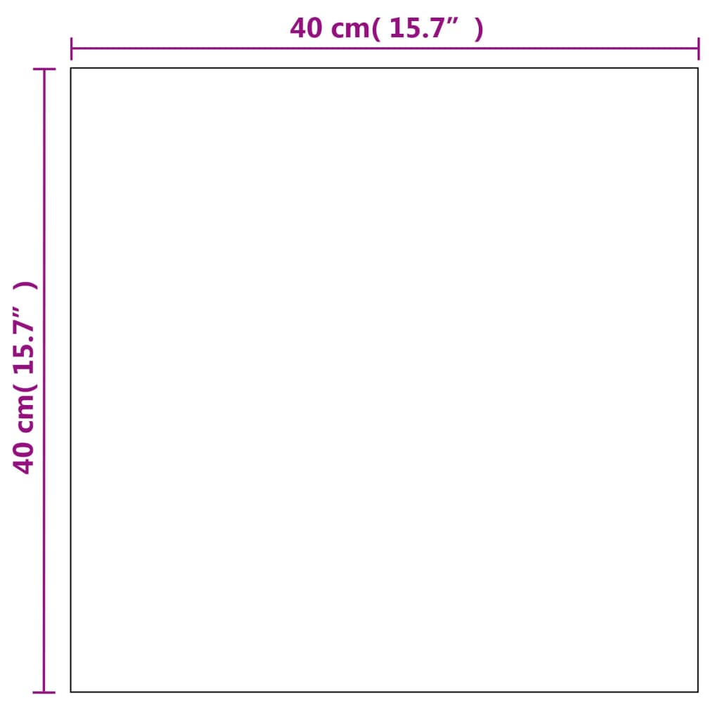 vidaXL مرآة حائط 40×40 سم زجاج مربّع