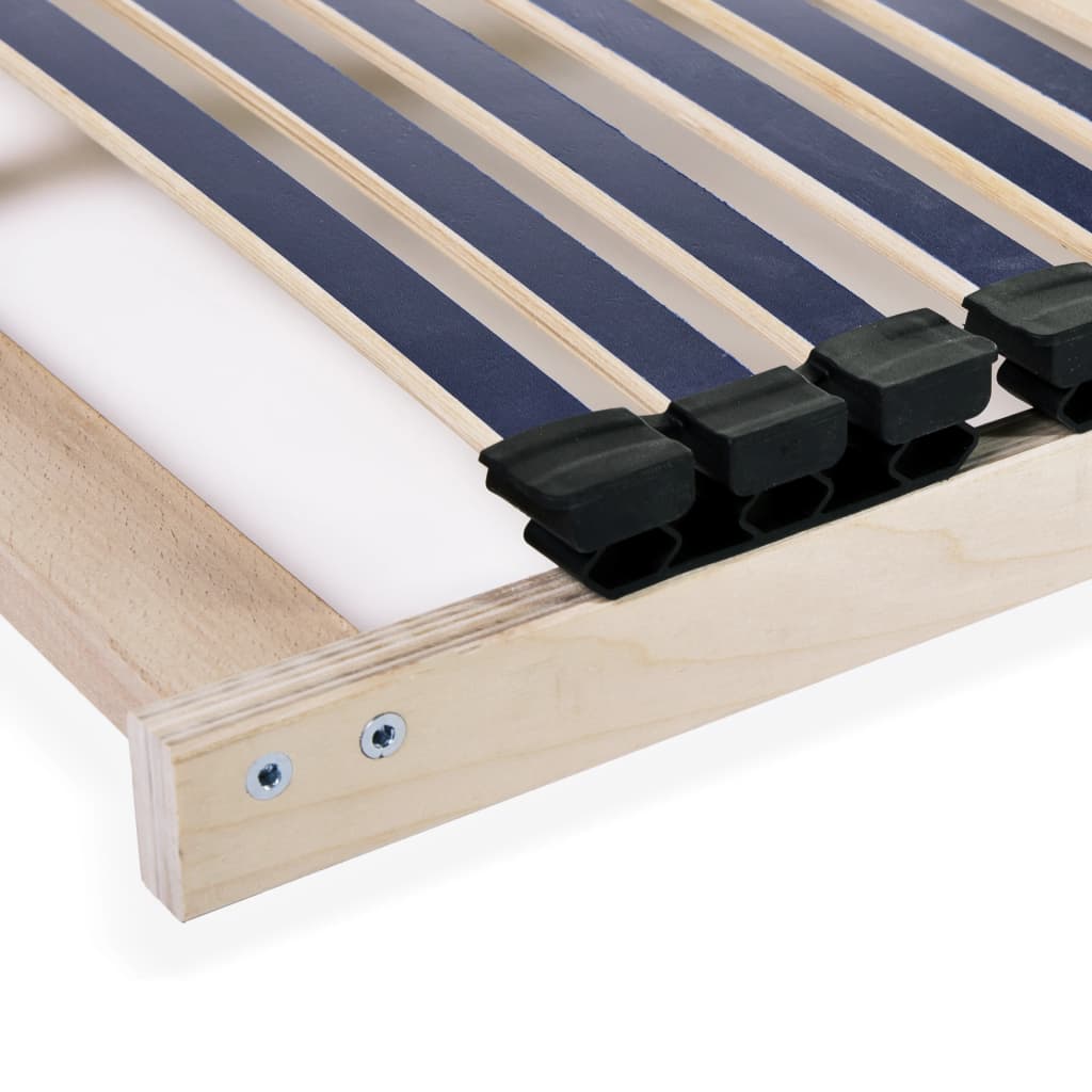 vidaXL قاعدة سرير شرائحية مع 42 شريحة خشبية و 7 مناطق 100×200 سم