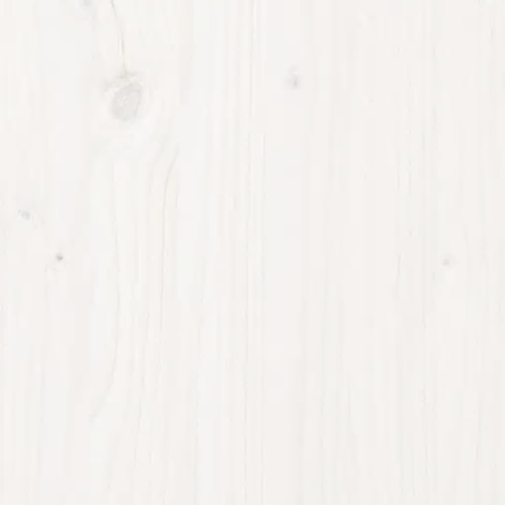 vidaXL خزانة جانبية لون أبيض 80x35x140 سم خشب صنوبر صلب