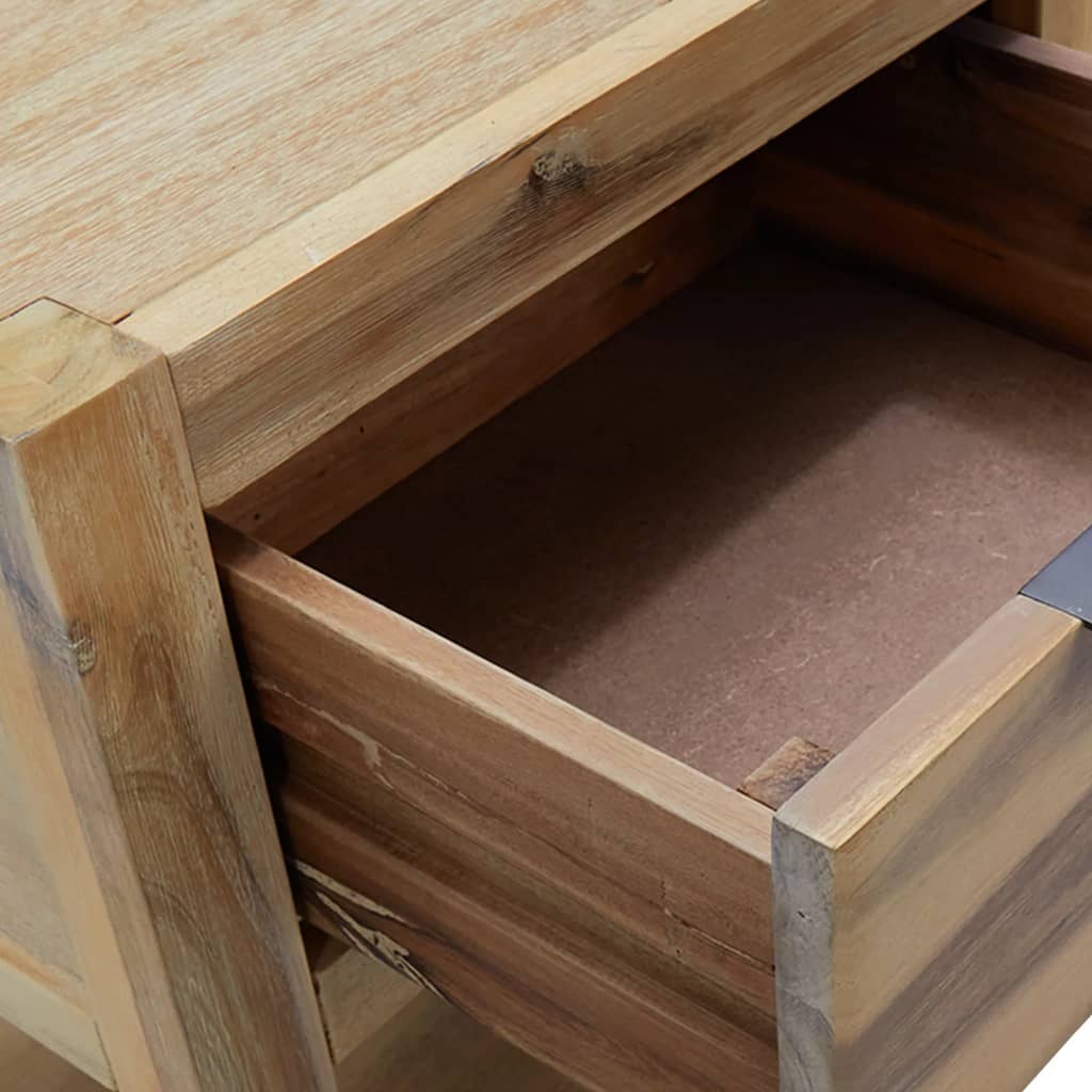 vidaXL منضدة سرير بدرج 40×30×48 سم خشب أكاسيا صلب
