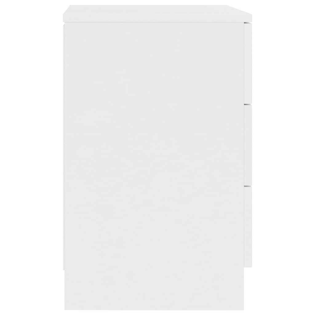 vidaXL خزانة سرير جانبية أبيض 38×35×56 سم خشب مضغوط