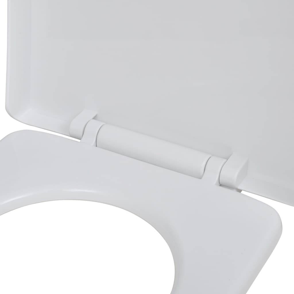 vidaXL مقاعد مرحاض مع أغطية إغلاق ناعم 2 ق بلاستيك أبيض