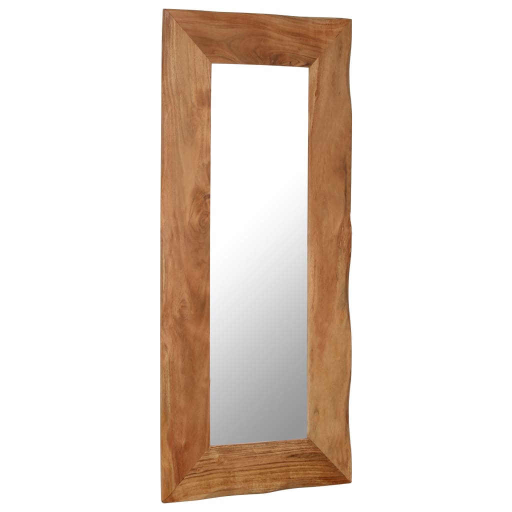 vidaXL مرآة تجميل 50×110 سم خشب أكاسيا صلب