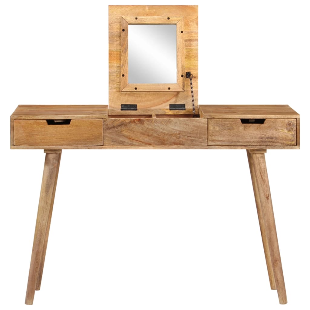 vidaXL طاولة تسريحة 112×45×76 سم مصمت من خشب المانجو