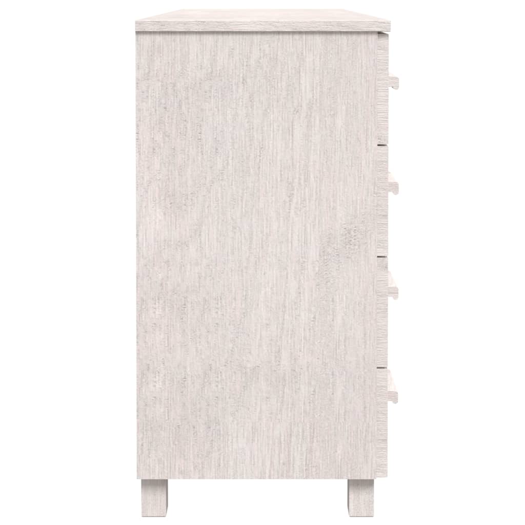 vidaXL خزانة جانبية أبيض 113×40×80 سم خشب صنوبر صلب