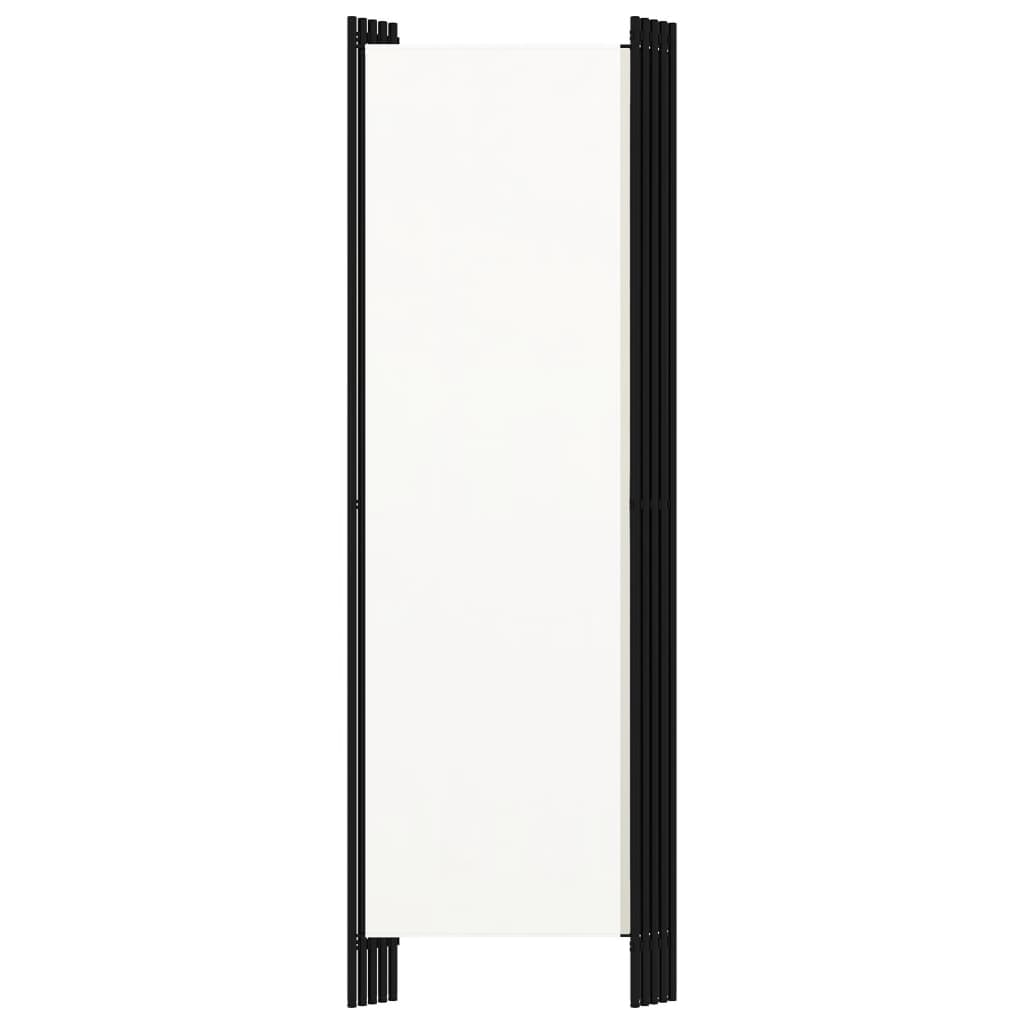 vidaXL مقسم غرفة ذو 5 ألواح أبيض 250×180 سم