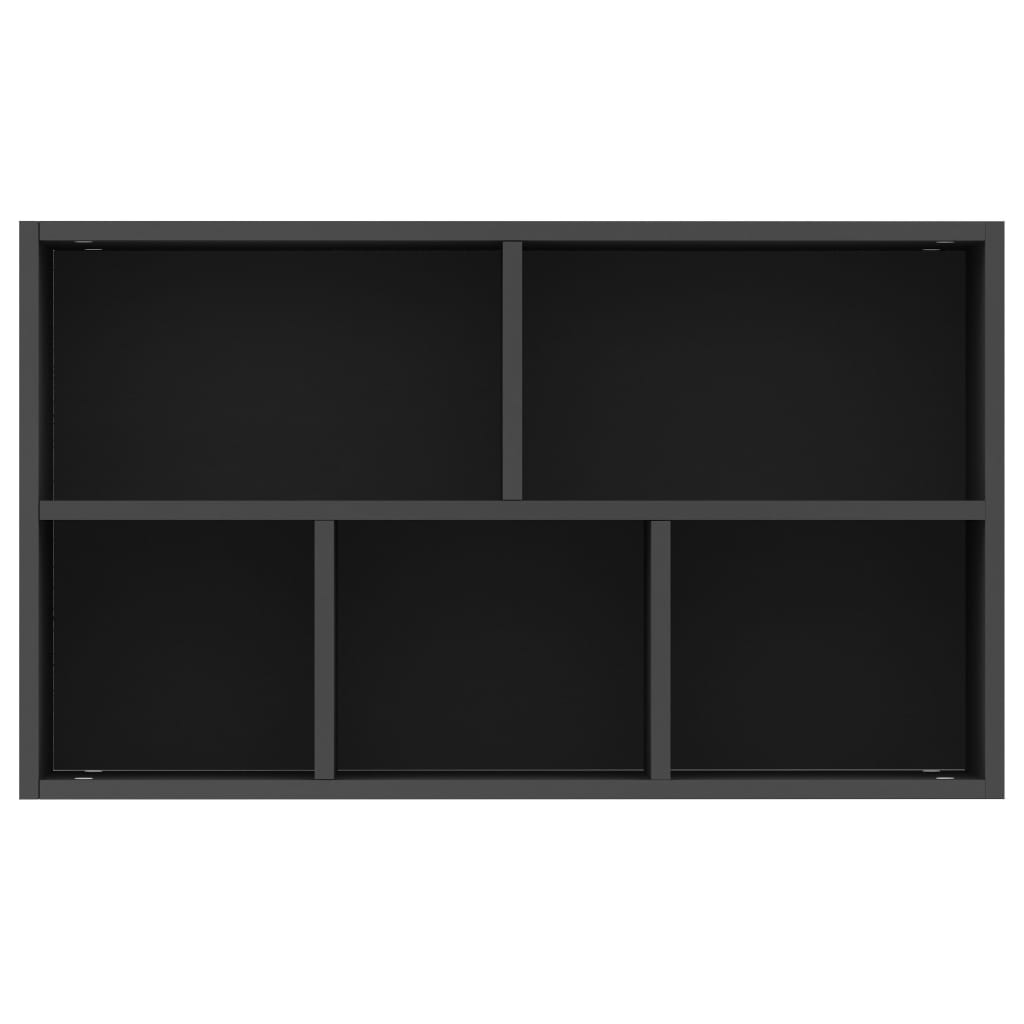 vidaXL خزانة كتب/خزانة جانبية لون أسود 50×25×80 سم خشب صناعي