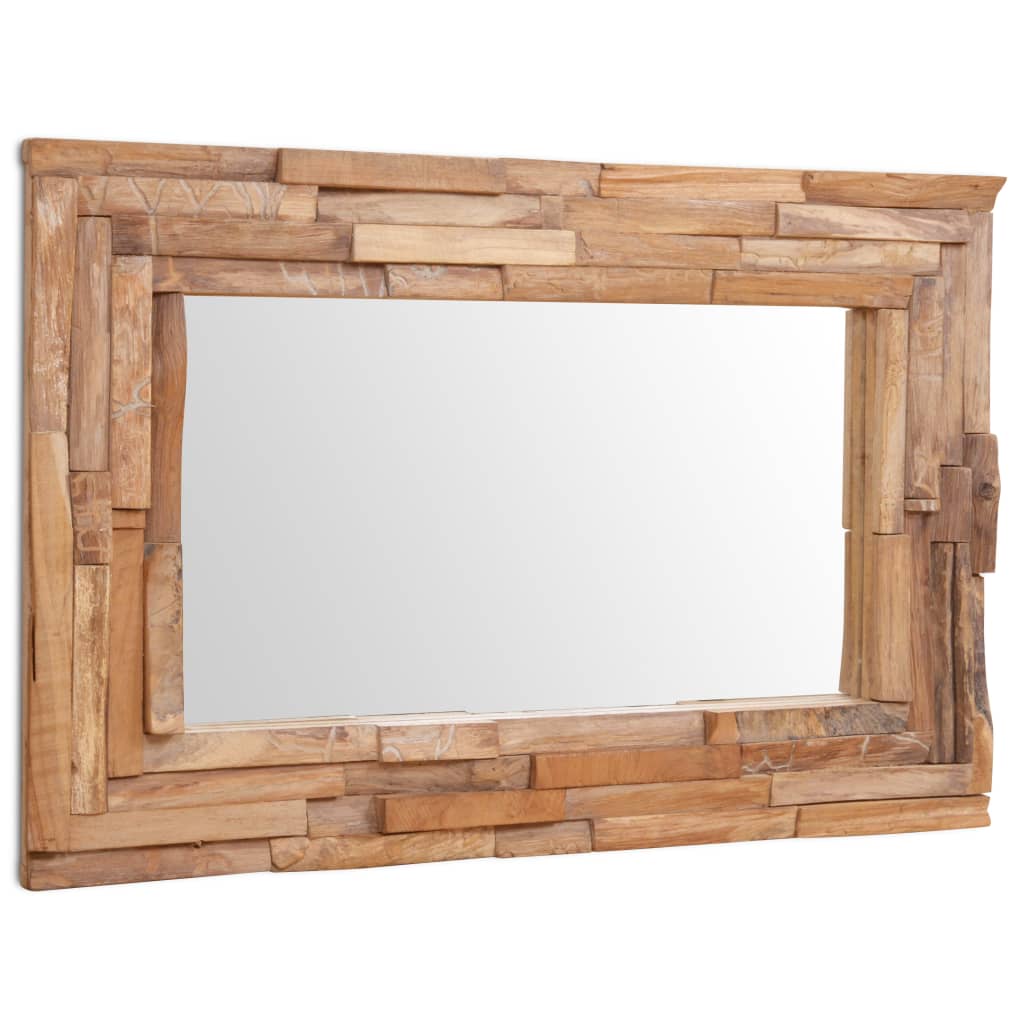 vidaXL مرآة حائط ديكورية 90×60 سم زجاج مستطيل