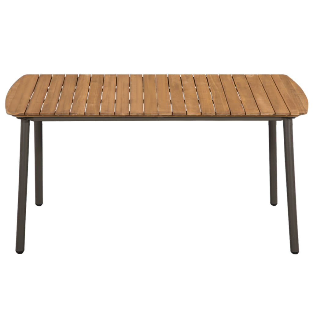 vidaXL طاولة حديقة 150×90×72 سم خشب أكاسيا صلب وفولاذ