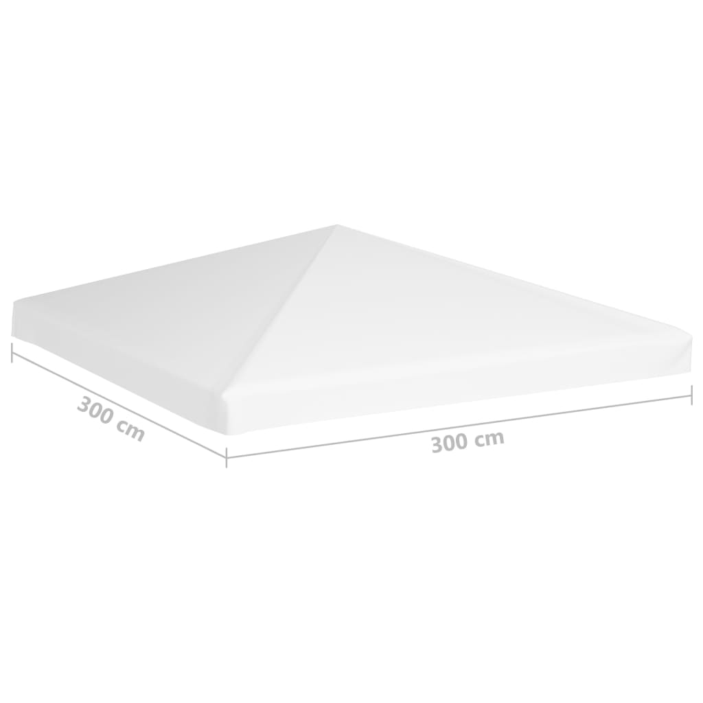 vidaXL غطاء جازيبو علوي 270 جرام/م² 3×3 م أبيض