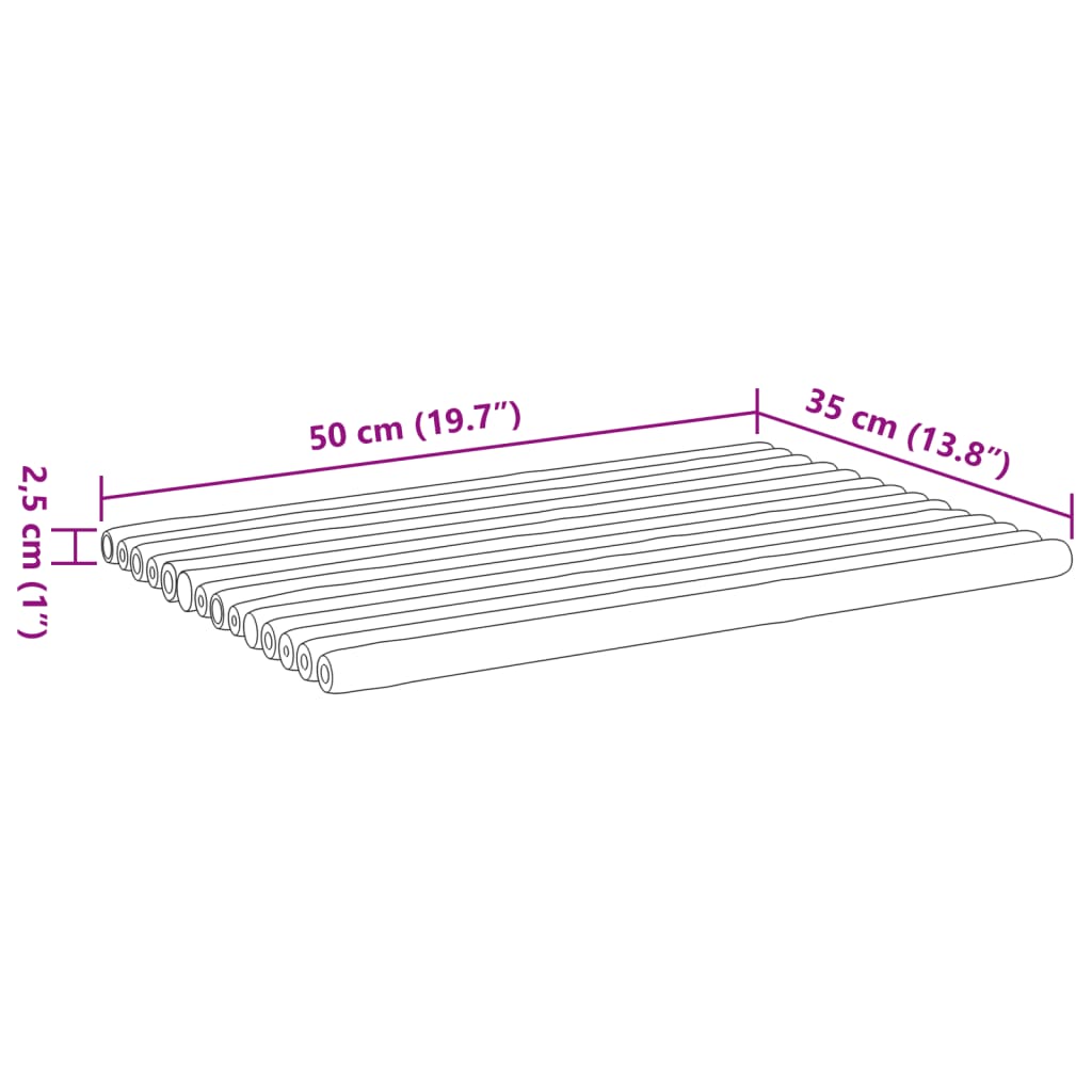 vidaXL سجاد حمام 2 ق 35x50 سم خيزران