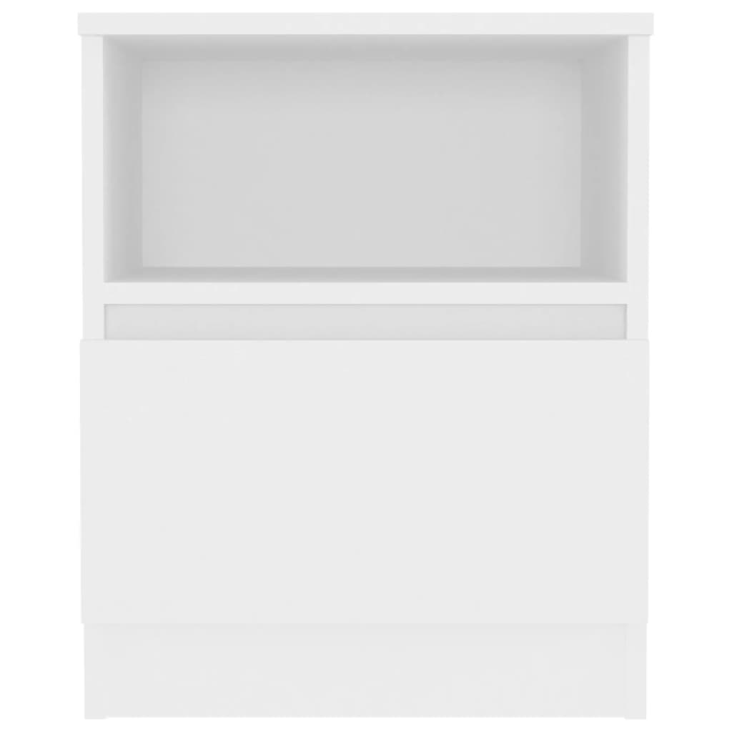 vidaXL خزانة سرير أبيض 40×40×50 سم خشب صناعي