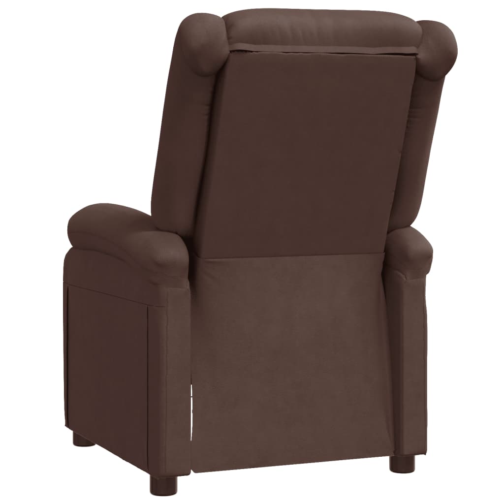 vidaXL كرسي قابل للإمالة بني جلد صناعي