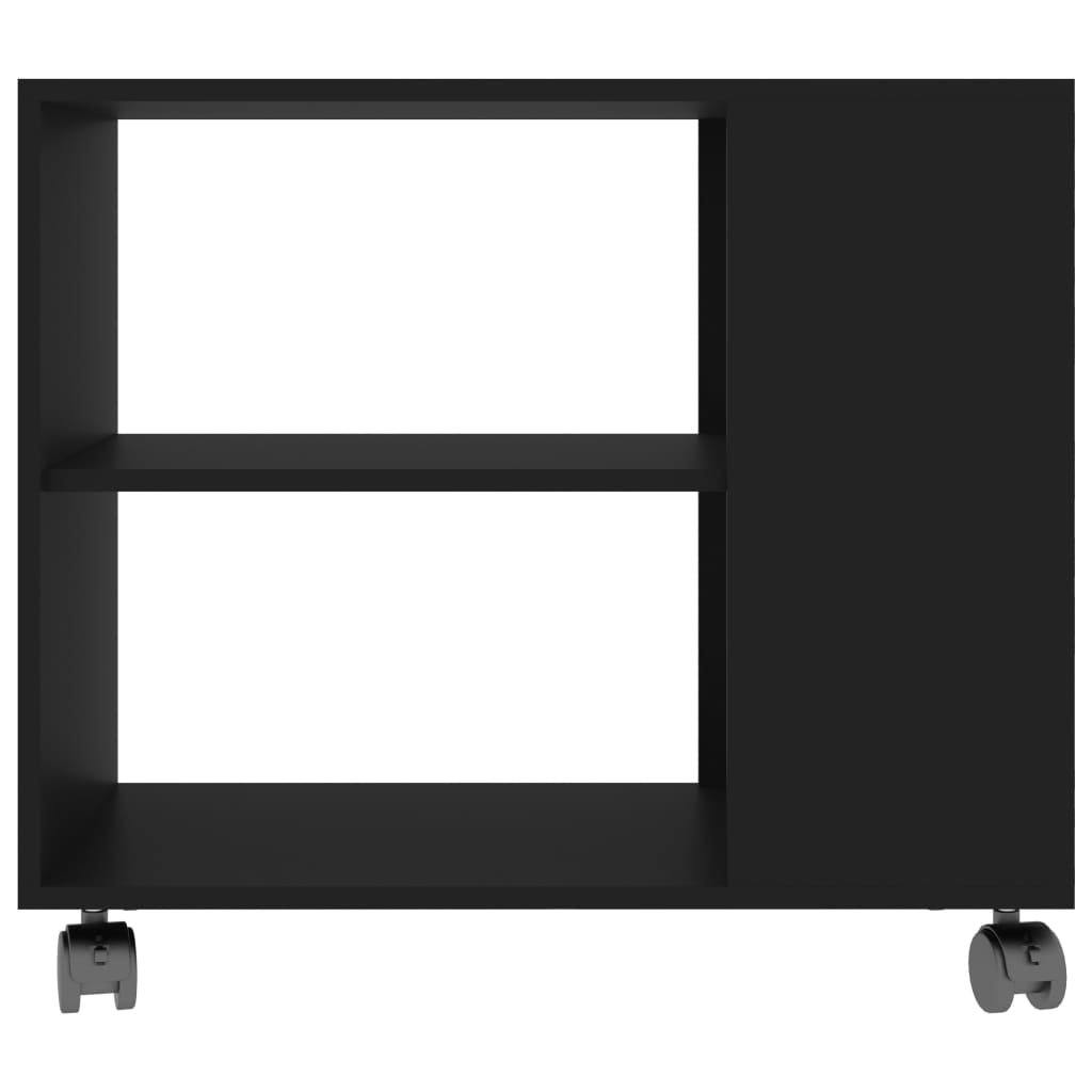 vidaXL طاولة جانبية أسود 70×35×55 سم خشب صناعي