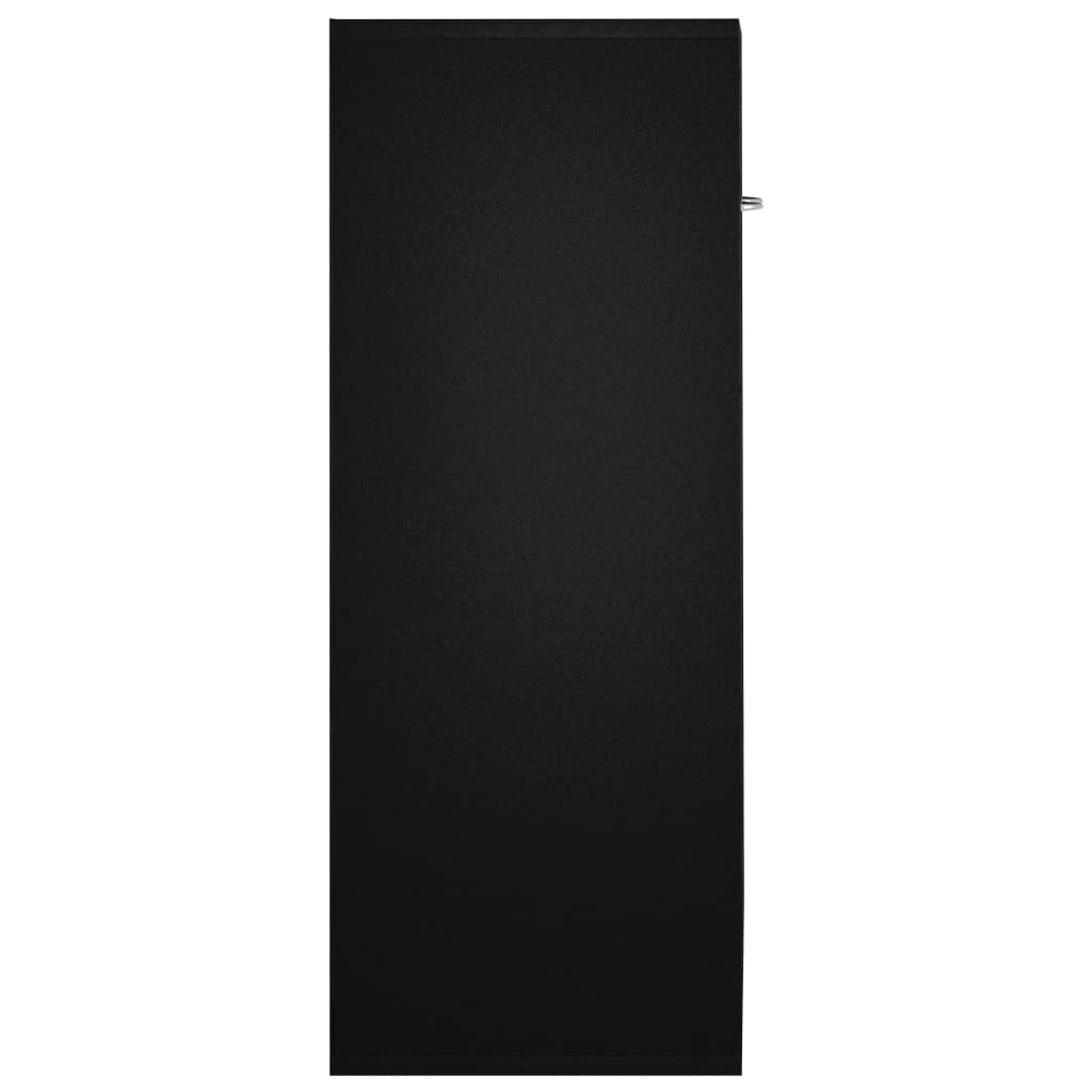 vidaXL خزانة جانبية أسود 60×30×75 سم خشب حبيبي