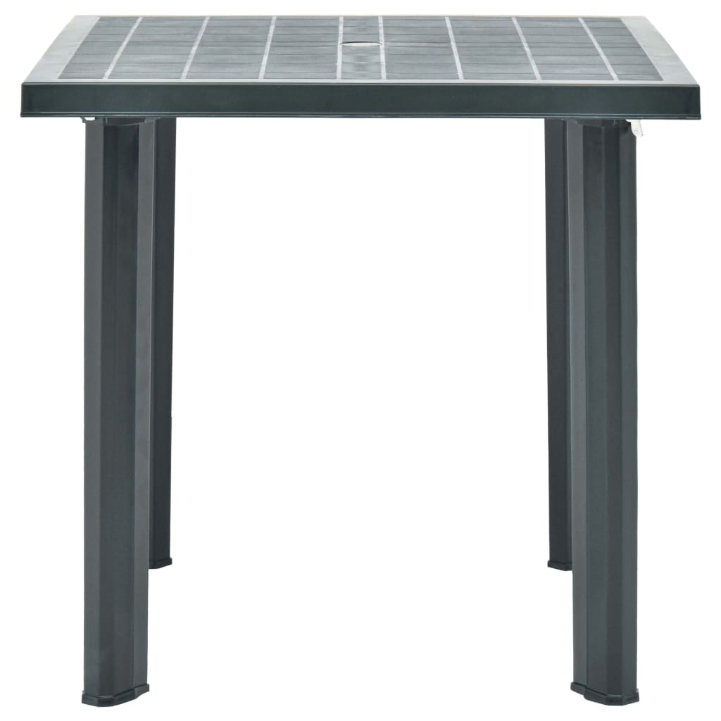 vidaXL طاولة حديقة أخضر 80×75×72 سم بلاستيك