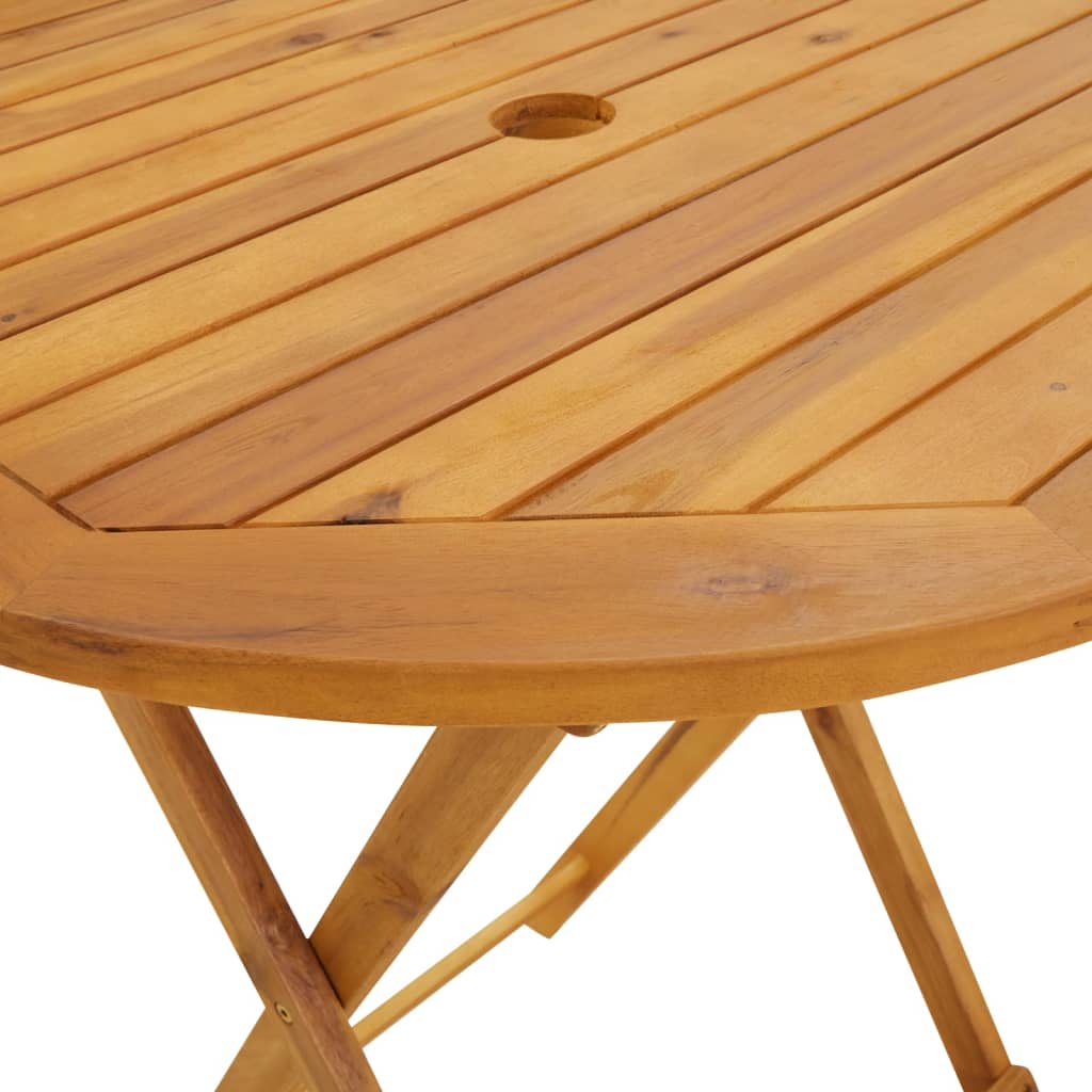 vidaXL طاولة حديقة قابلة للطي 70 سم خشب أكاسيا صلب